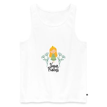 Vegan princess cadeau plantes sort légumes - Débardeur bio Premium Homme - blanc - Devant - Michal (187cm)
