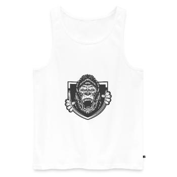 Mad Gorilla - Men's Premium Organic Tank Top - white - Front - AI Model Male 178 light (178cm)