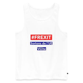 frexit sortons de l'UE - Débardeur bio Premium Homme - blanc - Devant - AI Model Male 178 light (178cm)