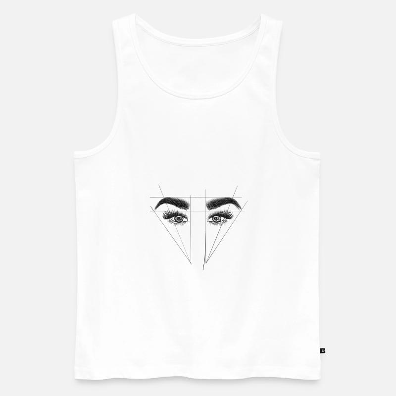 Brows eyebrows eyebrows browlifting microbladin - Men's Premium Organic Tank Top - white