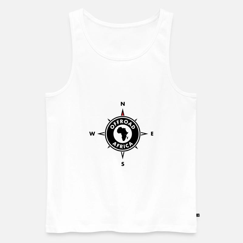 Offroad Compass Afrika - Männer Premium Bio Tank Top - Weiß