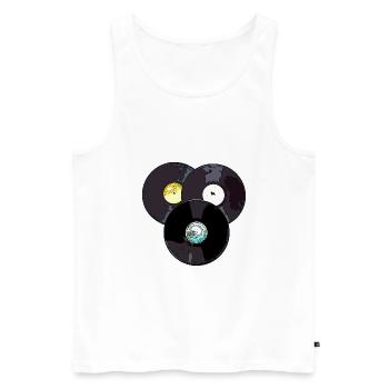 VINYLE - Débardeur bio Premium Homme - blanc - Devant - AI Model Male 178 light (178cm)
