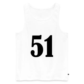 51 - Débardeur bio Premium Homme - blanc - Devant - AI Model Male 178 light (178cm)
