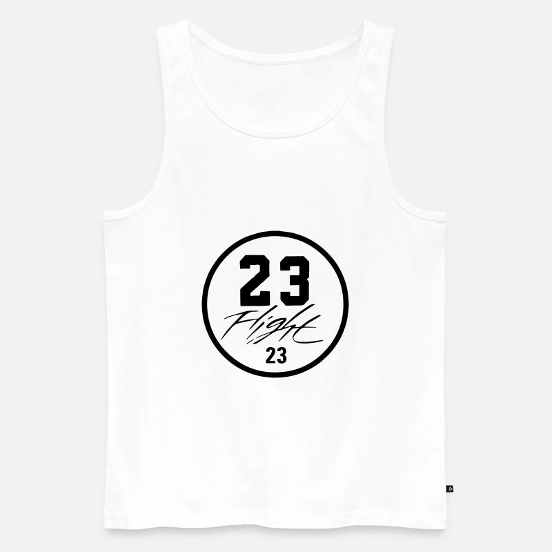 23 FLIGHT - Männer Premium Bio Tank Top - Weiß