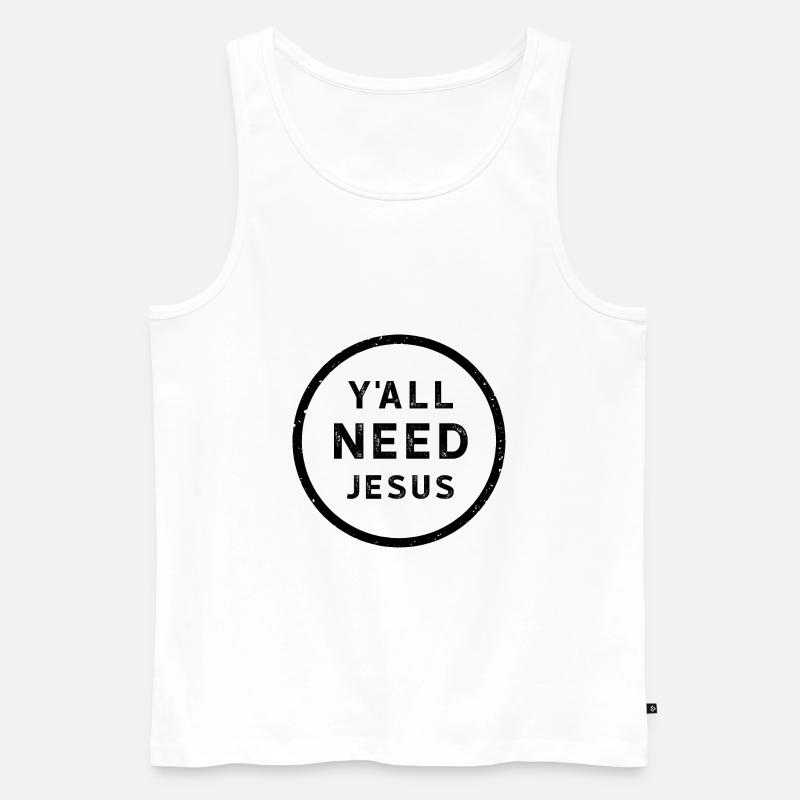 Christliche Sprüche - Männer Premium Bio Tank Top - Weiß