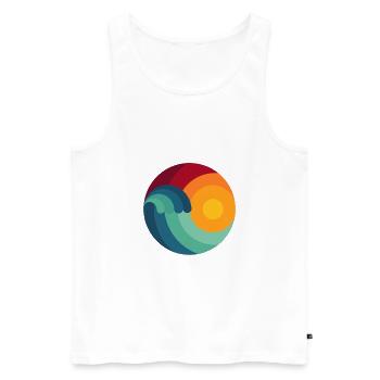 Art Surf Windsurfing Geschenk Kitesurfing - Männer Premium Bio Tank Top - Weiß - Vorne - Michal (187cm)