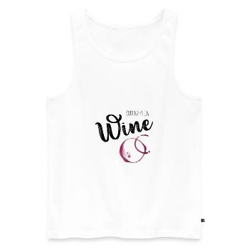 Partners in Wine - Débardeur bio Premium Homme - blanc - Devant - AI Model Male 178 light (178cm)