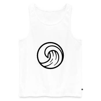 vague mer surf surf surf - Débardeur bio Premium Homme - blanc - Devant - AI Model Male 178 light (178cm)