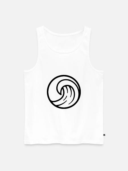 wave sea surfing surfer surfing - Men's Premium Organic Tank Top - white