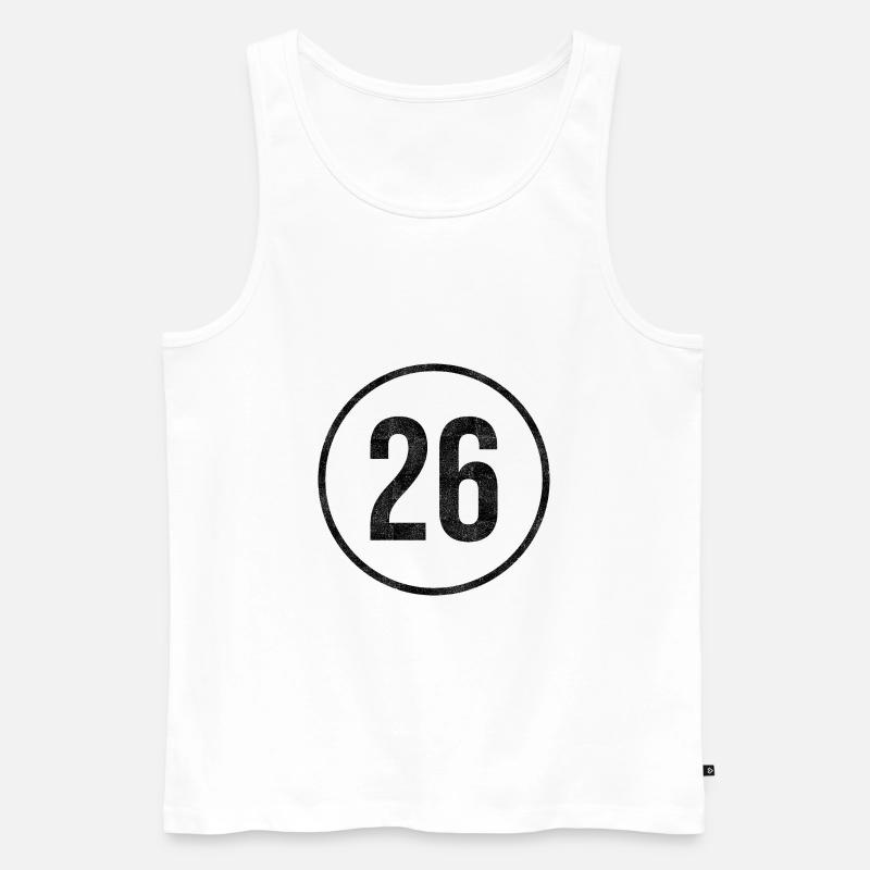26 - Männer Premium Bio Tank Top - Weiß