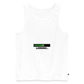 Grüner Loading Balken - Männer Premium Bio Tank Top - Weiß - Vorne - AI Model Male 178 light (178cm)