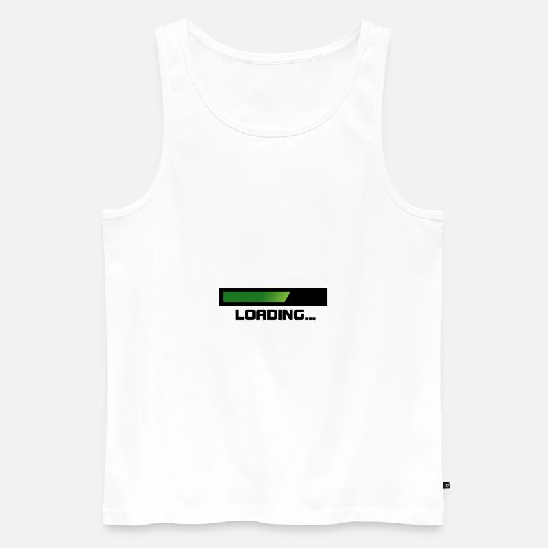 Grüner Loading Balken - Männer Premium Bio Tank Top - Weiß
