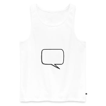 Speech Bubble Shape White - Men's Premium Organic Tank Top - white - Front - AI Model Male 178 light (178cm)