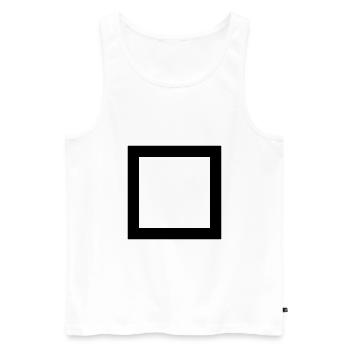 Quadrat Symbol Rechteck - Männer Premium Bio Tank Top - Weiß - Vorne - AI Model Male 178 light (178cm)