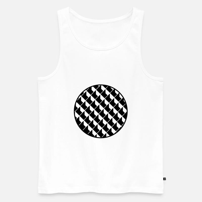 Waffel Gittermuster (1c) - Männer Premium Bio Tank Top - Weiß