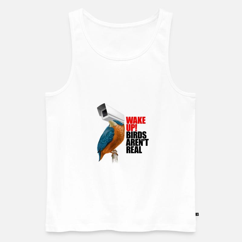 birds aren't real - Männer Premium Bio Tank Top - Weiß