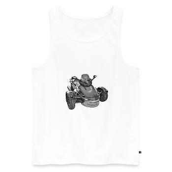 Spyder schwarz - Männer Premium Bio Tank Top - Weiß - Vorne - Michal (187cm)