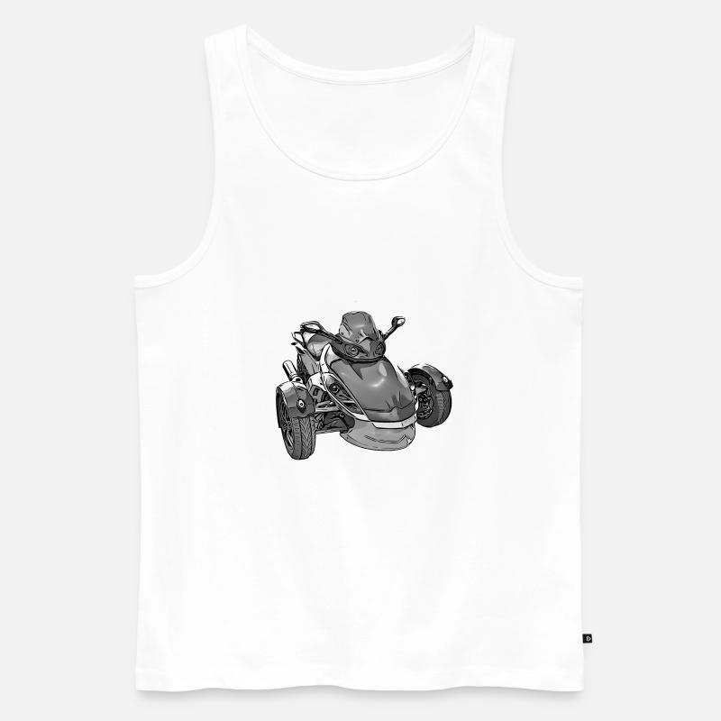 Spyder schwarz - Männer Premium Bio Tank Top - Weiß