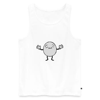 Egg Man Design - Men's Premium Organic Tank Top - white - Front - Michal (187cm)