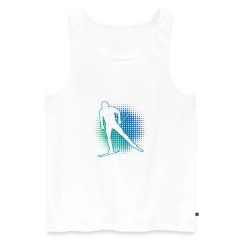 Men's Cross-Country Skating Women's Cross-Country Classic - Men's Premium Organic Tank Top - white - Front - Michal (187cm)