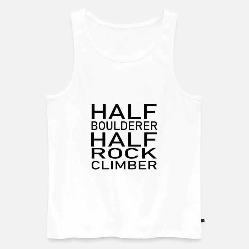 Bouldern Klettern Climbing - Männer Premium Bio Tank Top - Weiß