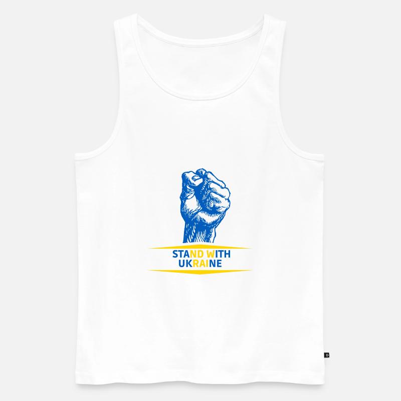 Stand mit ukraine - Männer Premium Bio Tank Top - Weiß