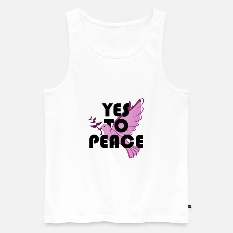 Ja zum Frieden - Männer Premium Bio Tank Top - Weiß