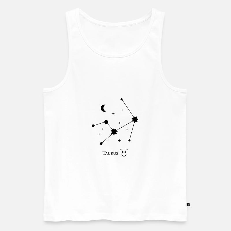 STIER / TAURUS - Männer Premium Bio Tank Top - Weiß