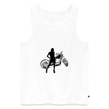 Motocyclette - Débardeur bio Premium Homme - blanc - Devant - Michal (187cm)