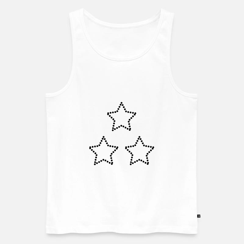 Sterne - Männer Premium Bio Tank Top - Weiß