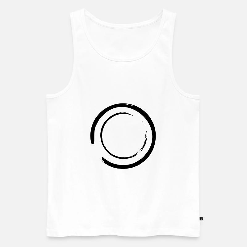 Kreis - Männer Premium Bio Tank Top - Weiß
