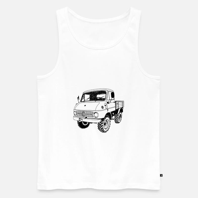 Unimog - Oldtimer - Offroad - Universal Motorgerät - Männer Premium Bio Tank Top - Weiß