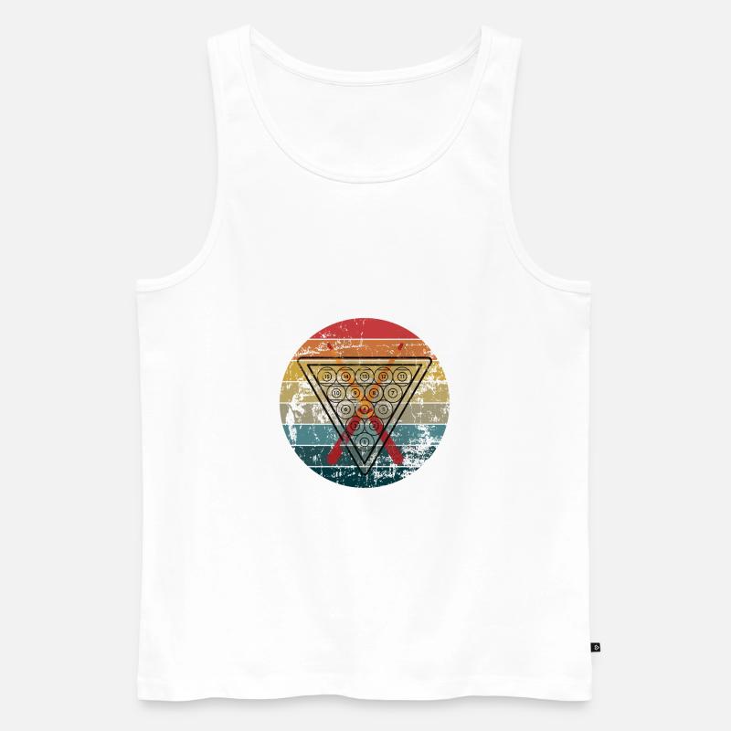 Billiard Retro - Männer Premium Bio Tank Top - Weiß