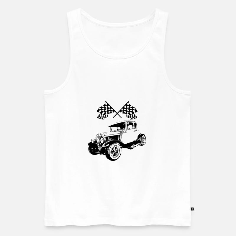 Auto - Männer Premium Bio Tank Top - Weiß