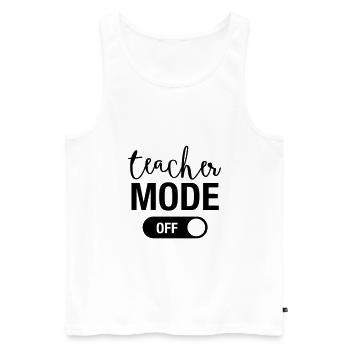 Mode enseignant désactivé - Dernier jour de la semaine de relâche scolaire - Débardeur bio Premium Homme - blanc - Devant - AI Model Male 178 light (178cm)