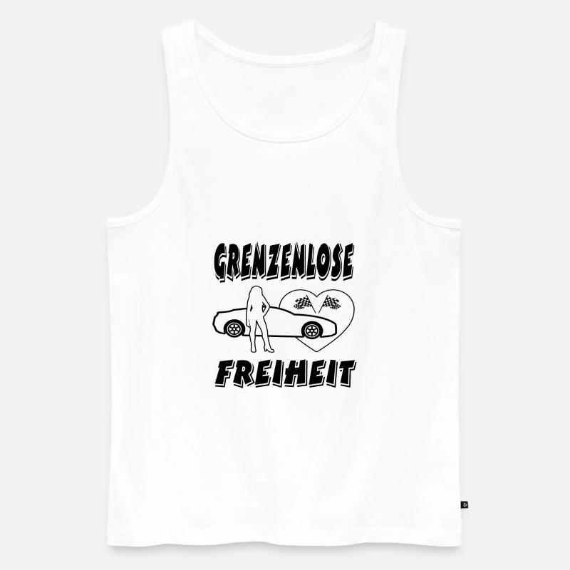Auto - Männer Premium Bio Tank Top - Weiß