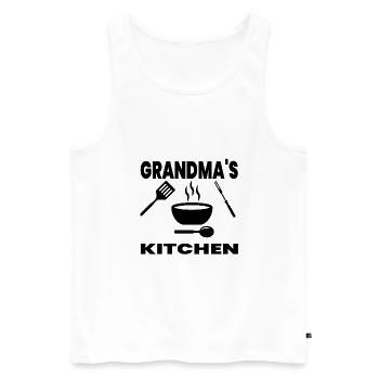 Oma - Männer Premium Bio Tank Top - Weiß - Vorne - Michal (187cm)