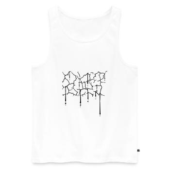 Tropfen Risse Muster Textur - Männer Premium Bio Tank Top - Weiß - Vorne - AI Model Male 178 light (178cm)