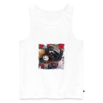 Demonic table ritual - Men's Premium Organic Tank Top - white - Front - Michal (187cm)
