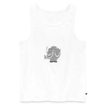 Dino 12 - Männer Premium Bio Tank Top - Weiß - Vorne - AI Model Male 178 light (178cm)