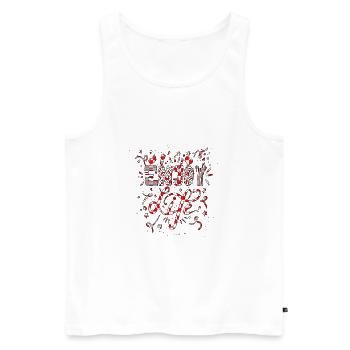 Think outside the box positive thoughts happy - Men's Premium Organic Tank Top - white - Front - Michal (187cm)