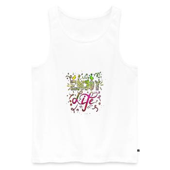Think outside the box positive thoughts happy - Men's Premium Organic Tank Top - white - Front - Michal (187cm)