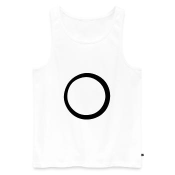 Kreis - Männer Premium Bio Tank Top - Weiß - Vorne - AI Model Male 178 light (178cm)