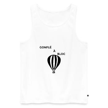 gonflé a bloc - Débardeur bio Premium Homme - blanc - Devant - Michal (187cm)