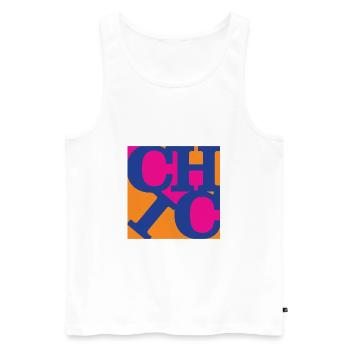 Schickes WordPlay Original Art 6 - Männer Premium Bio Tank Top - Weiß - Vorne - AI Model Male 178 light (178cm)