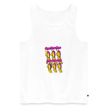 Gay Pride Day.english - Débardeur bio Premium Homme - blanc - Devant - Michal (187cm)