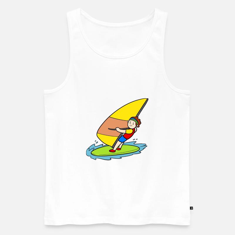 Windsurfer - Männer Premium Bio Tank Top - Weiß
