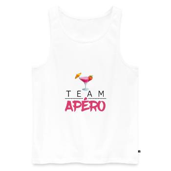 Team Apéro Humour - Débardeur bio Premium Homme - blanc - Devant - Michal (187cm)