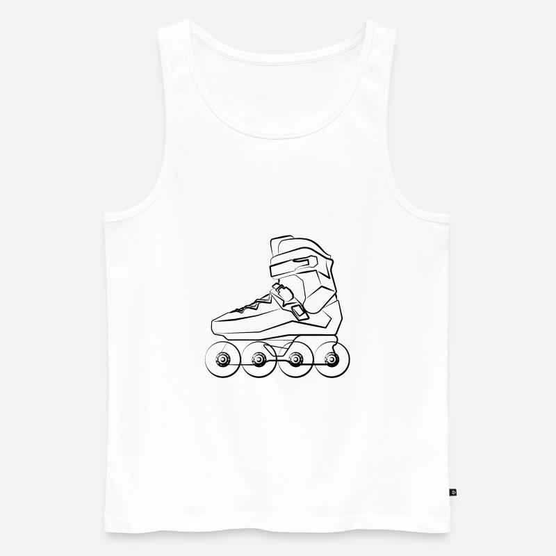 inlineskates inlineskate rollerblades rollerskates - Männer Premium Bio Tank Top - Weiß