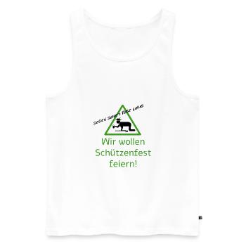 3 tage lang Schützenfest - Männer Premium Bio Tank Top - Weiß - Vorne - AI Model Male 178 light (178cm)